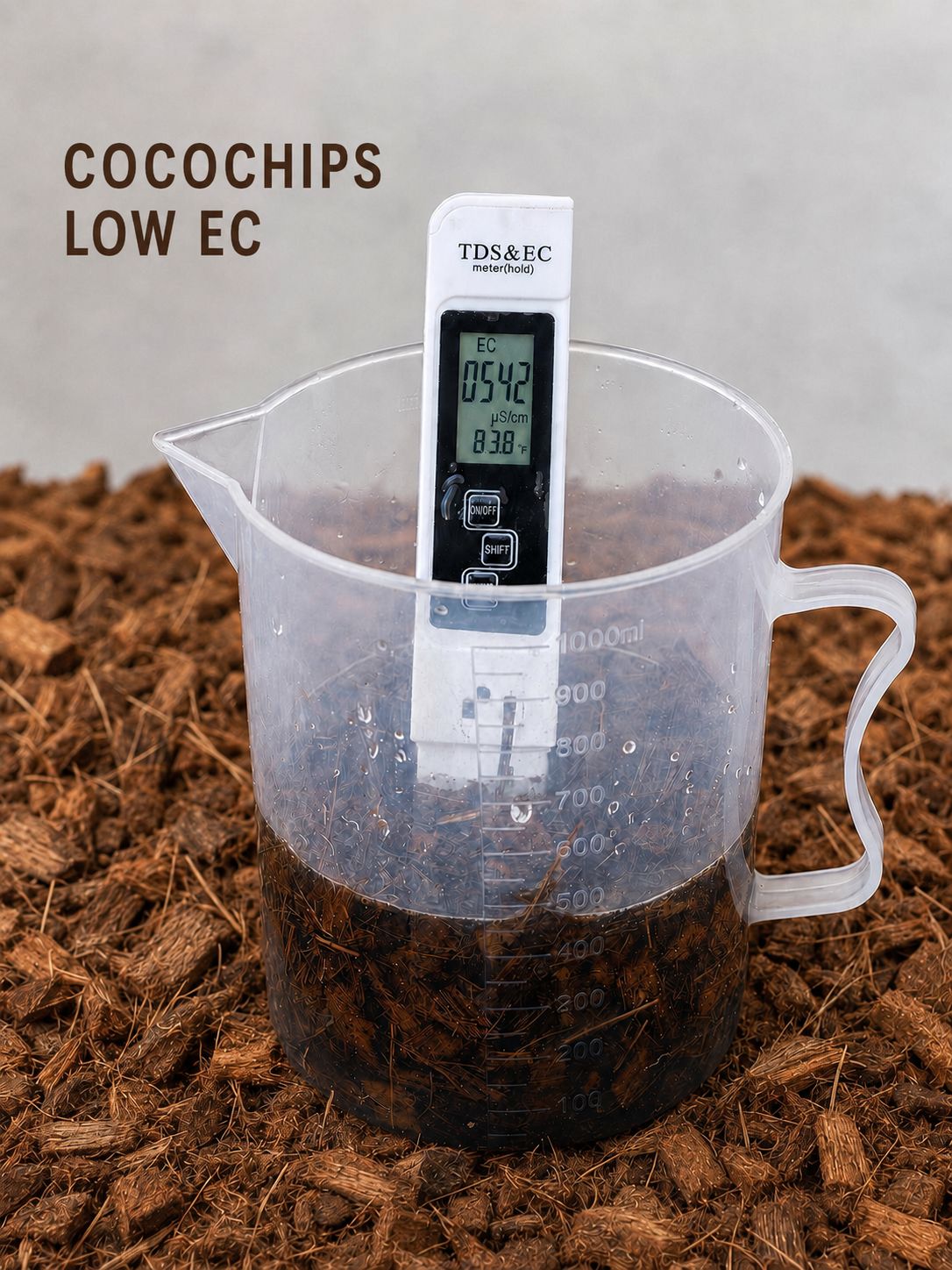 Low EC measurement for cocochips